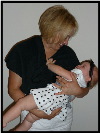 Baby smiling after nursing