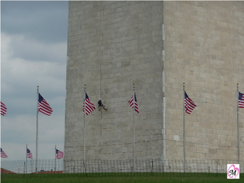 engineer finished with rappelling washington monument