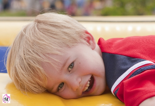 3 year old on bounce house