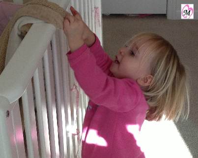 2 year old getting blanket