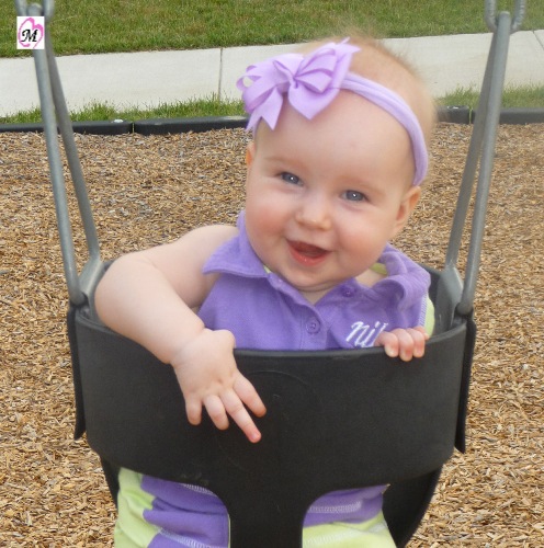 7 month old swinging