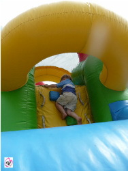 3 year old climbing bounce house