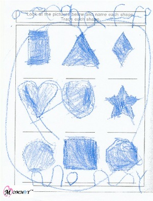 Preschool learn shapes - picture for Mommy