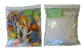 Keep diapers and wipes in clear bag can easily put in any travel bag...no more diaper bags!