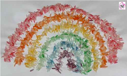 Craft Using Colored Rice